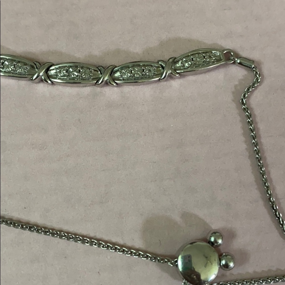 Diamond bolo bracelet